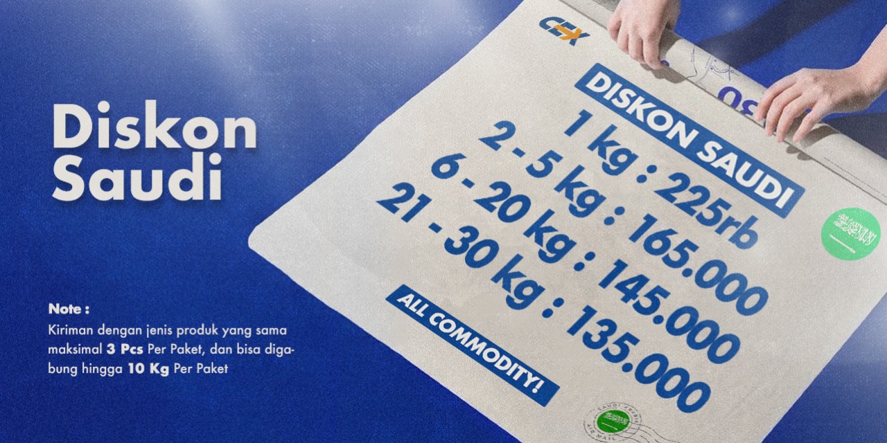 Diskon Ongkir Saudi Arabia